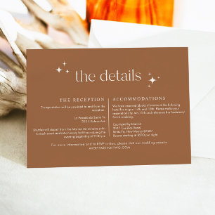 GALA Boho Terracotta Celestial Star Details Card