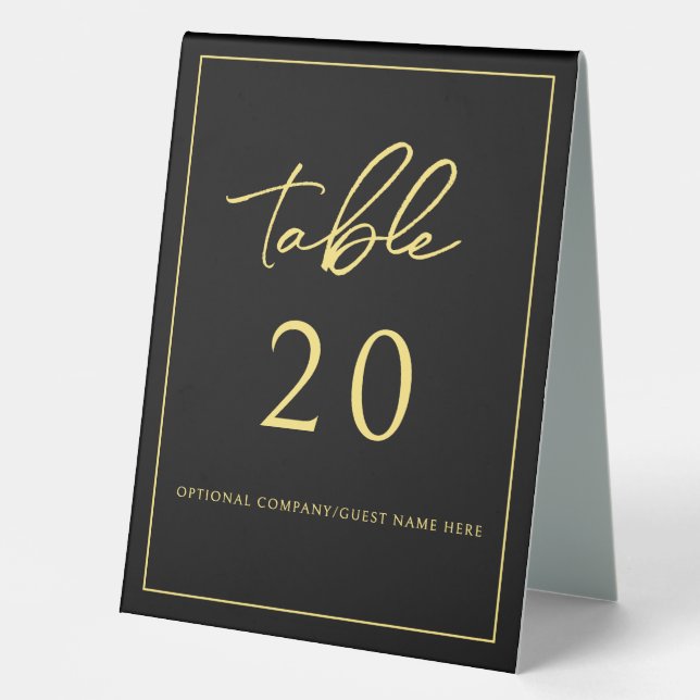 Gala Event Charity Fundraiser Elegant Black Gold (Front)