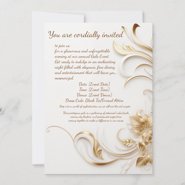 Gala event invitation design  (Front)