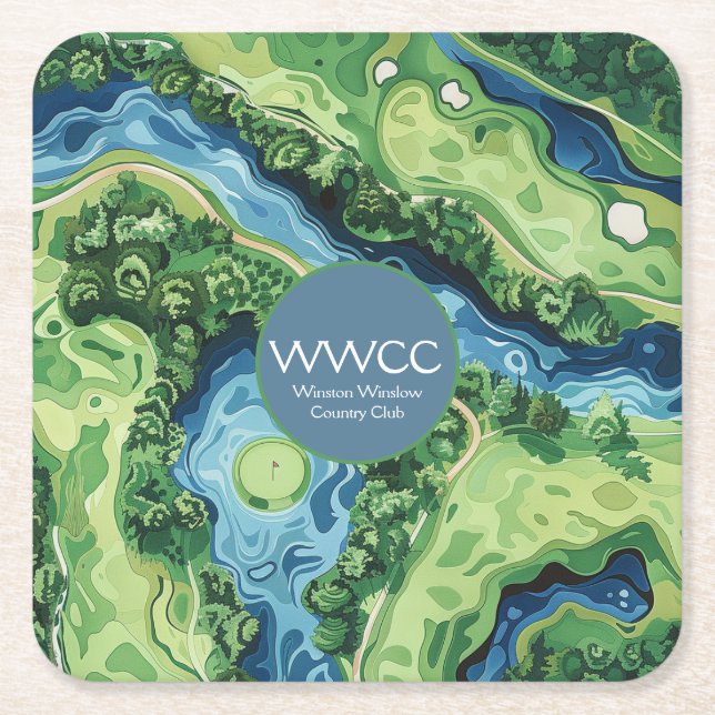 Gala Golf Course Event Paper Coaster (Front)