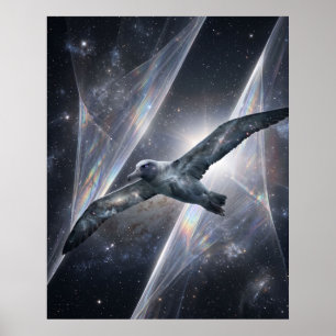 Galactic Albatross Solar Sails Art Poster