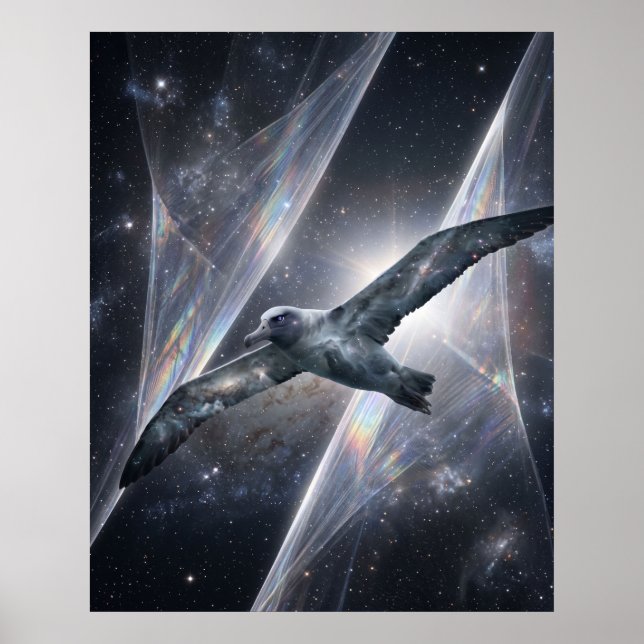 Galactic Albatross Solar Sails Art Poster (Front)