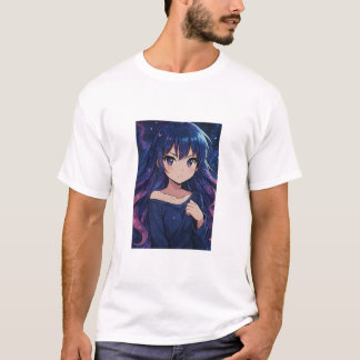 Galactic Anime Dream – Cosmic T-Shirt Design