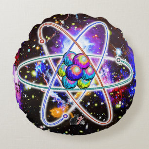 Galactic Atomic Round Pillow