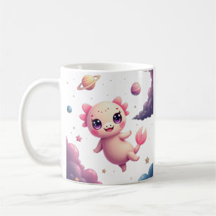 Galactic Axolotl Space Kawaii Sticker T-Shirt Cute Coffee Mug