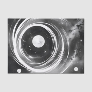 Galactic Black and White Space Tissue Paper