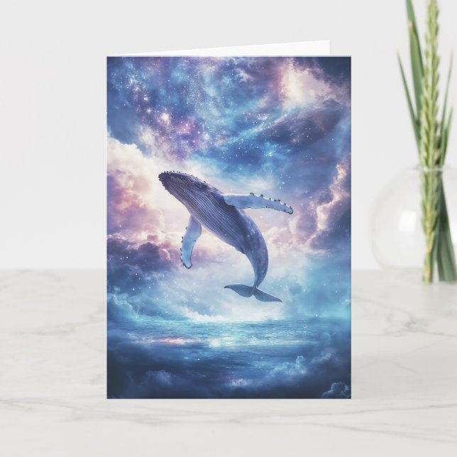 Galactic Breach Humpback Whale in the Cosmos Card (Front)