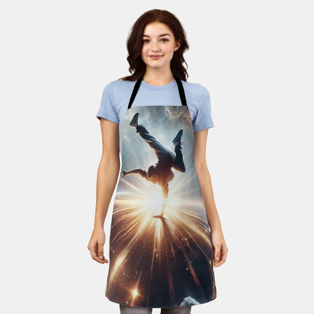 Galactic Breakdance Explosion in Deep Space Apron (Worn)