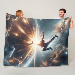 Galactic Breakdance Explosion in Deep Space Fleece Blanket
