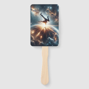 Galactic Breakdance Explosion in Deep Space Hand Fan