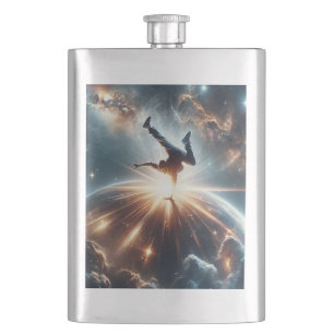 Galactic Breakdance Explosion in Deep Space Hip Flask