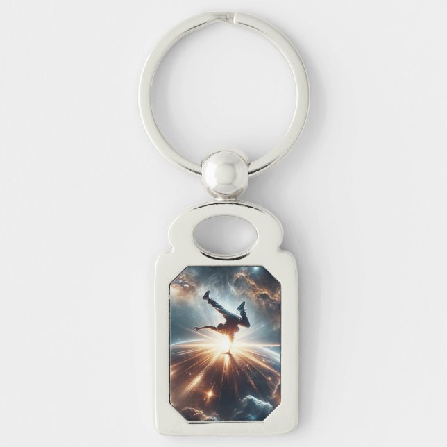 Galactic Breakdance Explosion in Deep Space Key Ring (Front)
