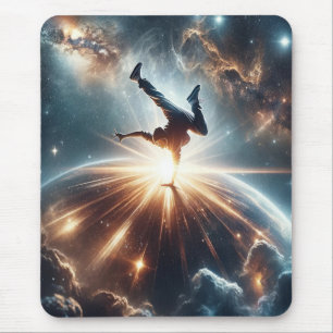 Galactic Breakdance Explosion in Deep Space Mouse Pad