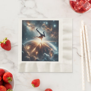 Galactic Breakdance Explosion in Deep Space Napkin