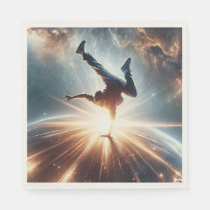 Galactic Breakdance Explosion in Deep Space Napkin