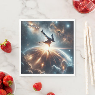 Galactic Breakdance Explosion in Deep Space Napkin