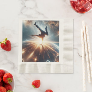 Galactic Breakdance Explosion in Deep Space Napkin