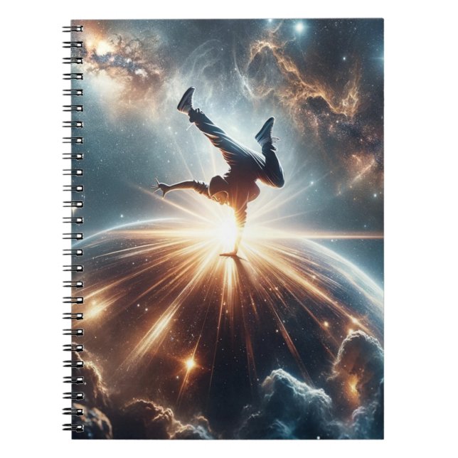 Galactic Breakdance Explosion in Deep Space Notebook (Front)