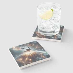 Galactic Breakdance Explosion in Deep Space Stone Coaster