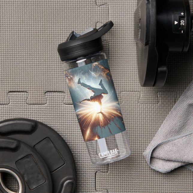 Galactic Breakdance Explosion in Deep Space Water Bottle (Gym)