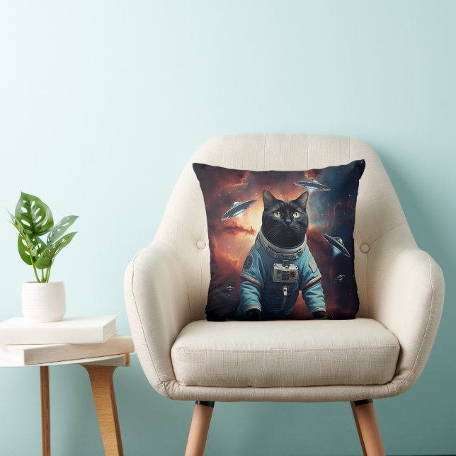 Galactic Cat Astronaut Cushion (Chair)
