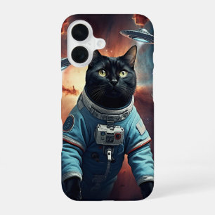Galactic Cat Astronaut iPhone 16 Case