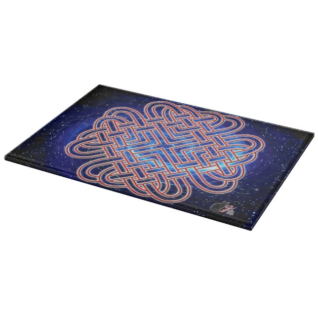 Galactic Celtic Love Knot Cutting Board (Corner)