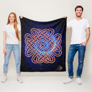 Galactic Celtic Love Knot Fleece Blanket