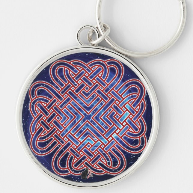 Galactic Celtic Love Knot Key Ring (Front)