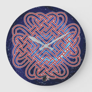 Galactic Celtic Love Knot Large Clock