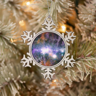 Galactic Center of Milky Way Galaxy X-Ray Hubble Snowflake Pewter Christmas Ornament