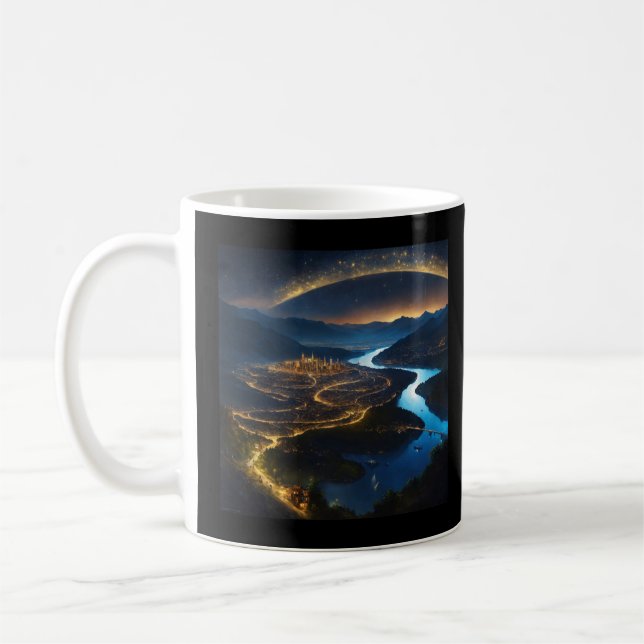 Galactic Chic: Customised Space Theme Coffee Mug (Left)
