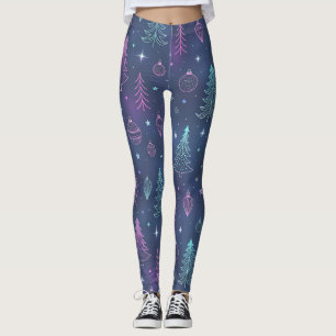 Galactic Christmas Leggings – Modern Festive Space