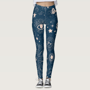 Galactic Constellations: Space Pattern Design Leggings