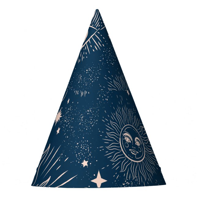 Galactic Constellations: Space Pattern Design Party Hat (Front)
