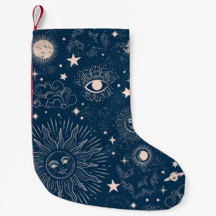 Galactic Constellations: Space Pattern Design Small Christmas Stocking
