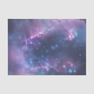 Galactic Dreams Soft Watercolor Splash On Blue Tissue Paper