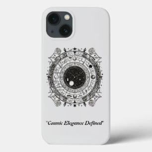 Galactic Elegance: Detailed Astrology iPhone 13 Case