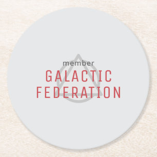 Galactic Federation Round Paper Coaster