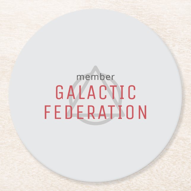 Galactic Federation Round Paper Coaster (Front)