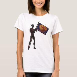 Galactic Flagbearer   Cosmic Warrior Design T-Shirt