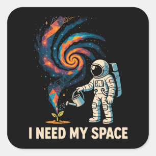 Galactic Gardener – Cultivating Life Beyond Earth Square Sticker