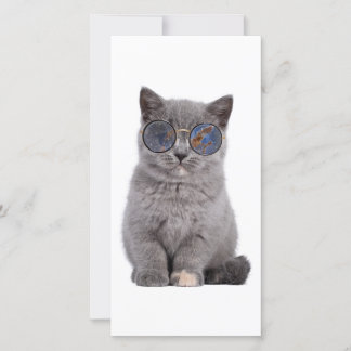 Galactic Gaze The Stellar Kitty in Sunglasses Thank You Card