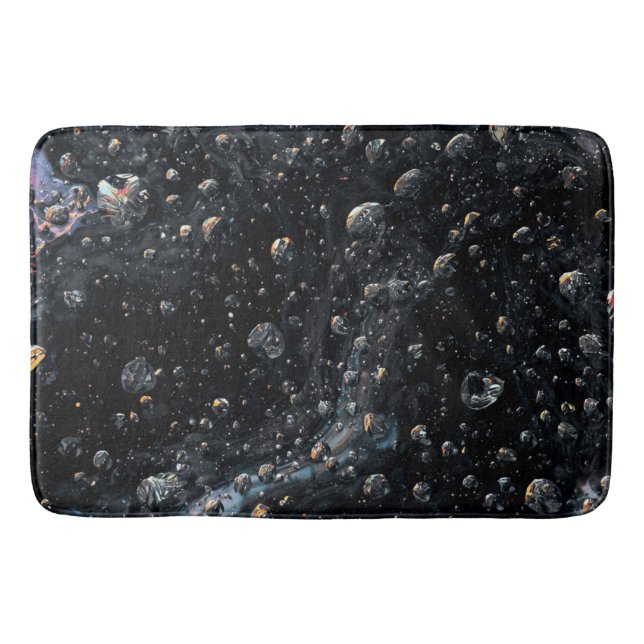 Galactic Gemstone Droplets on a Cosmic Canvas Bath Mat (Front)
