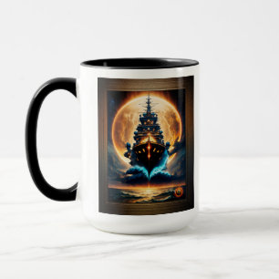 Galactic Ghost Ship Of The Seas by Xzendor7 Mug