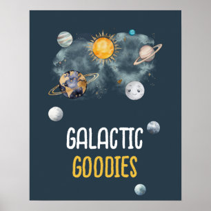 Galactic Goodies Galaxy Outer Space Birthday Poster