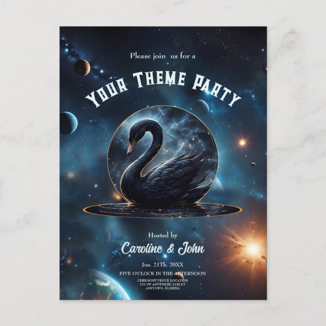 Galactic Grace: The Black Swan.  Postcard (Front)