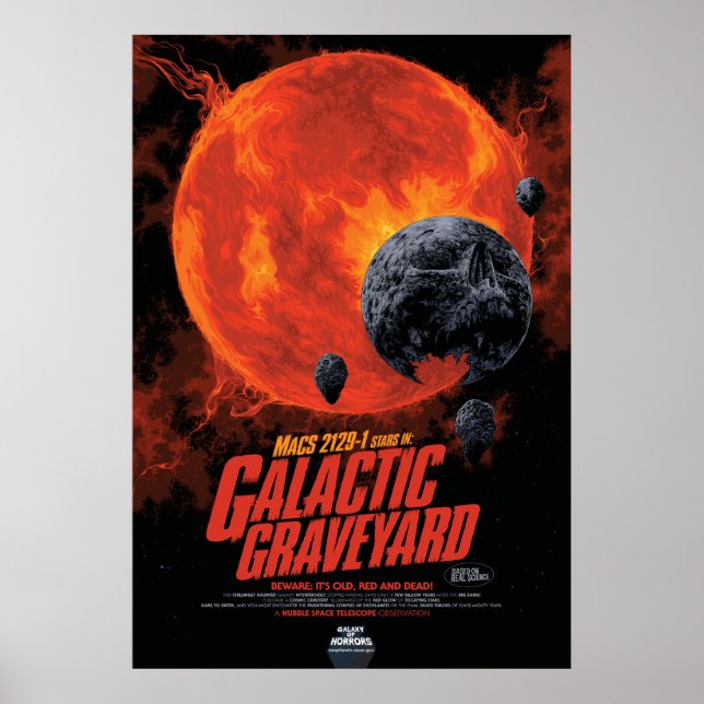 Galactic Graveyard Halloween Skull of Horrors Poster (Front)