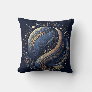 '' Galactic Harmony Abstract Cosmic Flow" Cushion