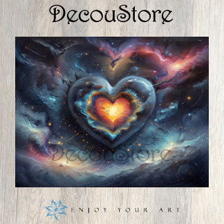 Galactic Heart Decoupage Tissue Paper